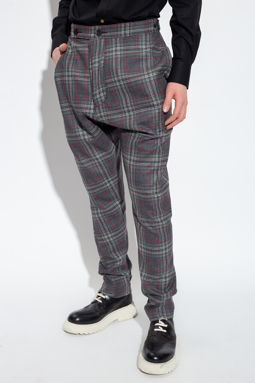 Vivienne Westwood Trousers with 'Drunken' finish | Men's Clothing